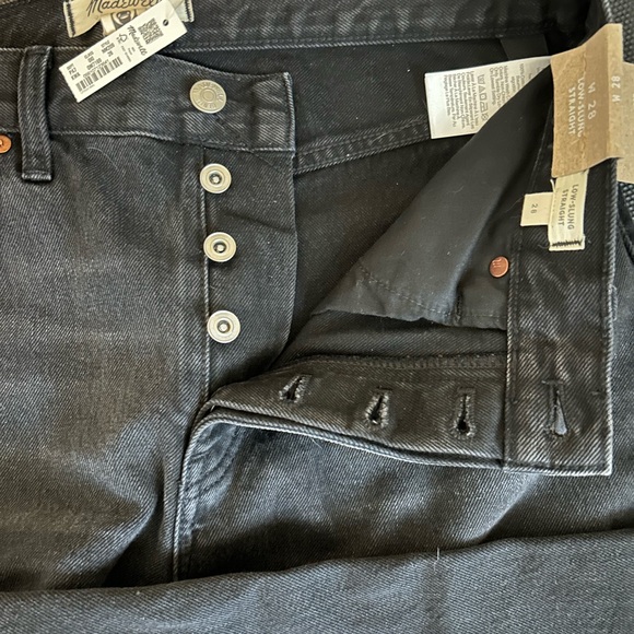 NWT Madewell Low-Slung Straight Jeans Kent Wash Size 28 - Picture 8 of 11